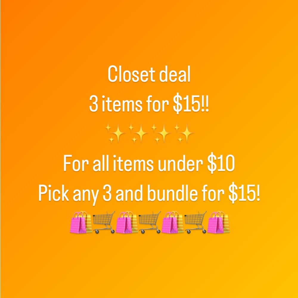 BUNDLE & SAVE - 3 for $15!!